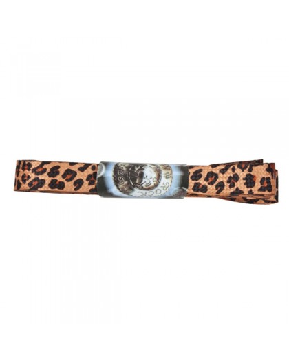 FASHION SHOE LACES TEXTIL ORANGE LEOPARD 180cm