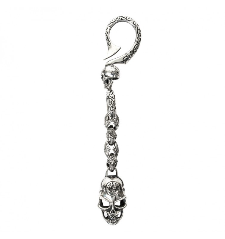 M.LLAVERO-S7 REAL SILVER NEW ROCK KEYRING