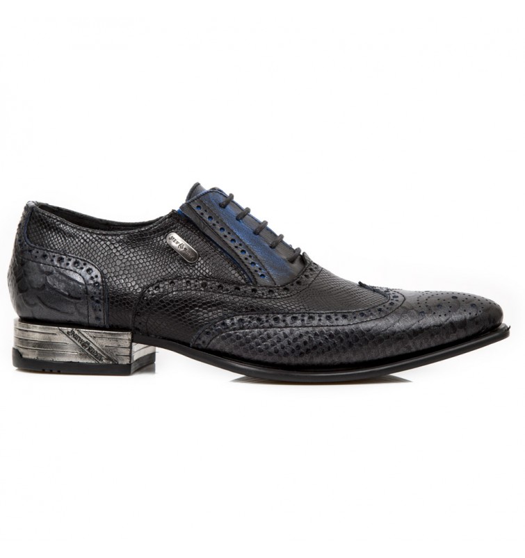 M.NW136-S7 PITON NEGRO GRAFITO REVESS AZUL PITONE NEGRO BOX