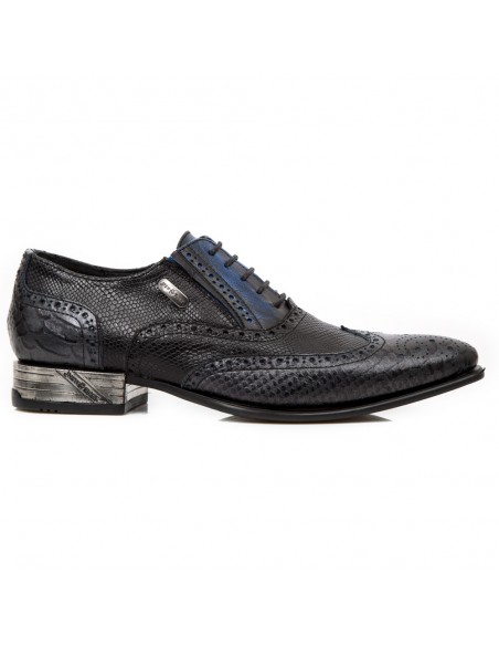 M.NW136-S7 PITON NEGRO GRAFITO REVESS AZUL PITONE NEGRO BOX