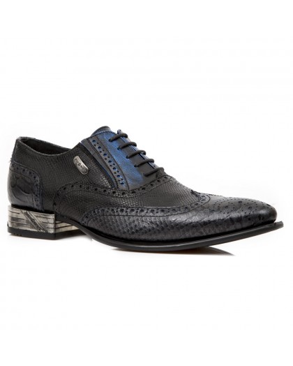 M.NW136-S7 PITON NEGRO GRAFITO REVESS AZUL PITONE NEGRO BOX 2