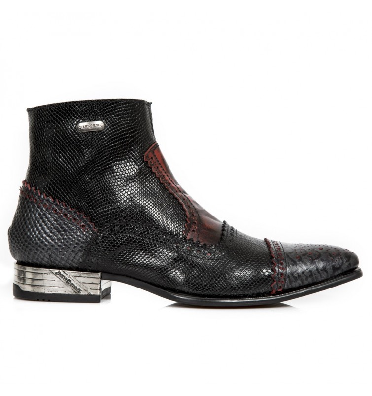 M.NW133-S7 PITON NEGRO GRAFITO REVESS ROJO PITONE NEGRO BOX