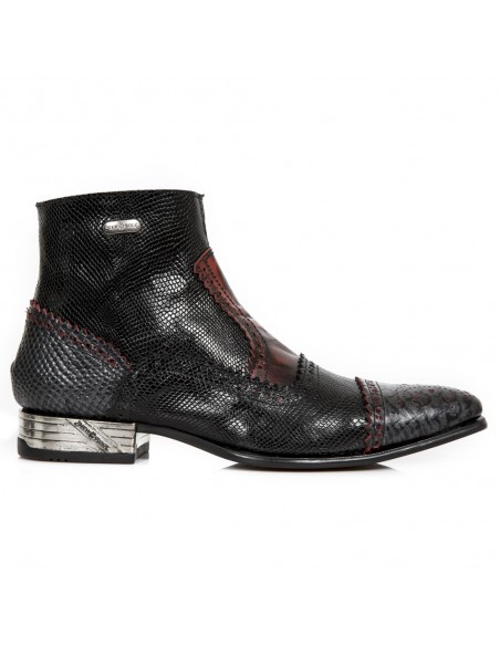 M.NW133-S7 PITON NEGRO GRAFITO REVESS ROJO PITONE NEGRO BOX