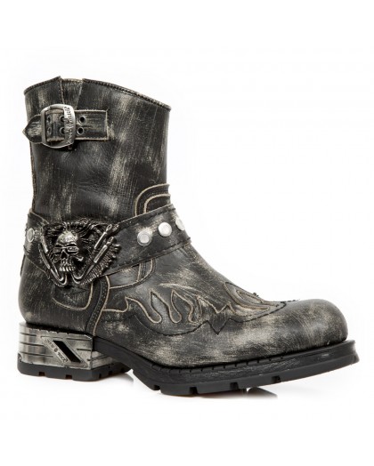 M.MR041-S3 VINTAGE RASPADO NEGRO MOTOROCK NEGRO TACON ACERO 2