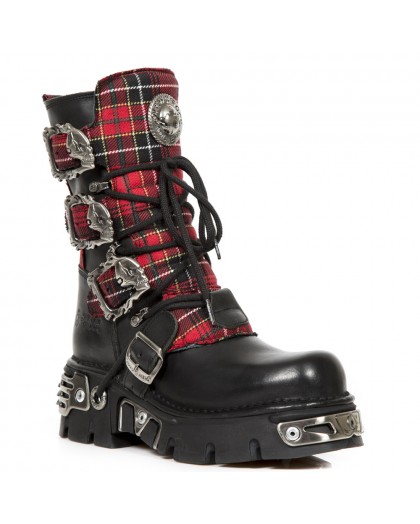 M.391T-S1 ITALI NEGRO TELA ESCOCESA ROJO REACTOR NEGRO TOBER 2