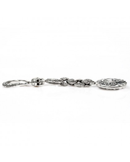 M.LLAVERO-S6 REAL SILVER NEW ROCK KEYRING 2