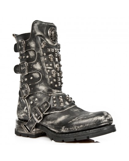 M.MR019-S2 VINTAGE RASPADO NEGRO MOTOROCK NEGRO TACON ACERO 2