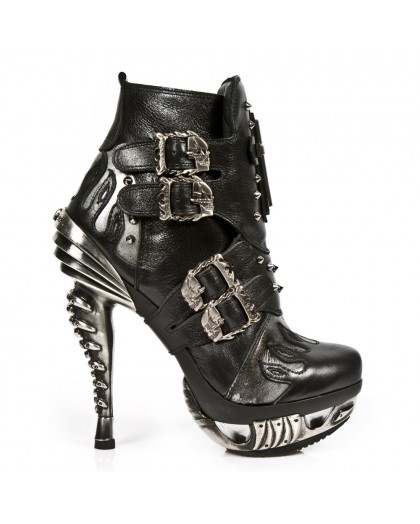 Bottines Mexicana Laguna Zip Noir - Cuir - Taille 38 - Fait Main Au Mexique - Style Rock