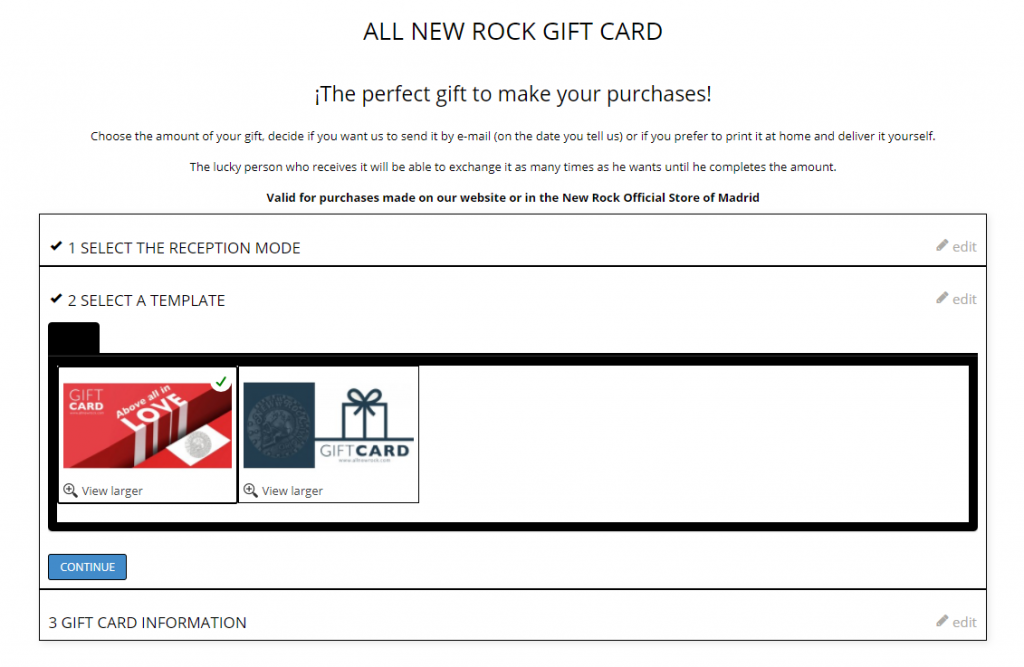 gift card New Rock