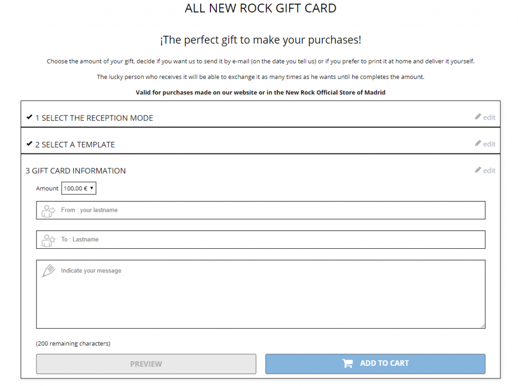 gift card New Rock